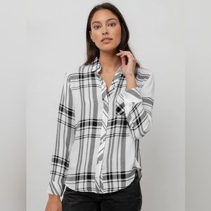Rails Black And White Flannel XS